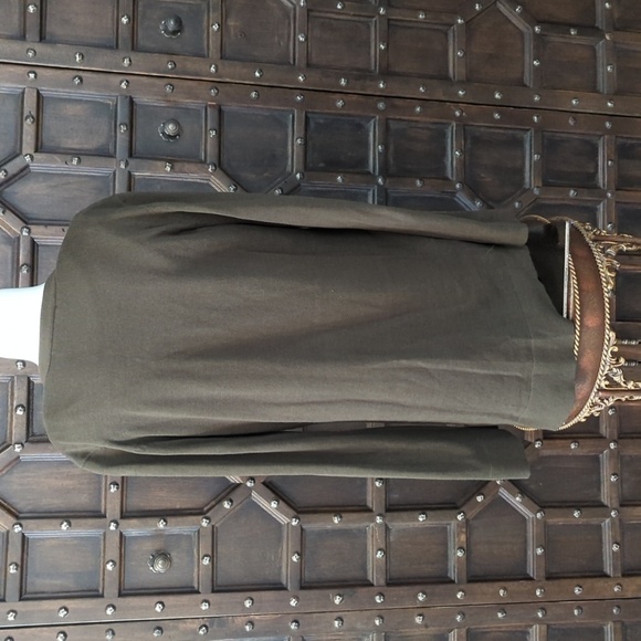 Two piece size L Tall and L Olive green cardigan and tank set, super soft - Picture 5 of 9